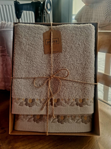 Kúpeľňový 2set FROTÉ ARIVA NATURÁL 50x90+70x140 003