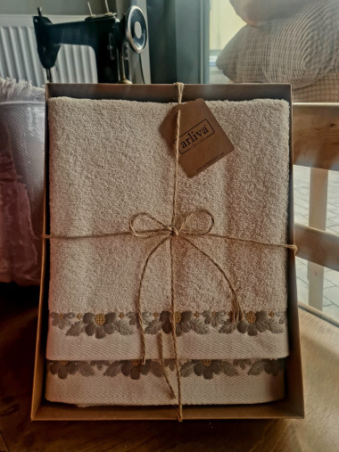 Kúpeľňový 2set FROTÉ ARIVA NATURÁL 50x90+70x140 004