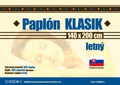 Paplón KLASIK letný 140x200