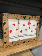 Utierkový 3set 40x65 cm.METEOR srdce 002