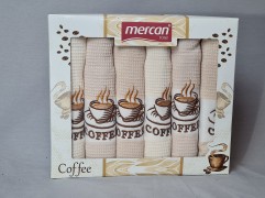 Utierkový 6set vaflový MERCAN 50x70 coffee