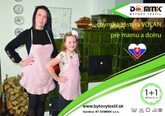 Kuchynská zástera 2set VOLÁN pre mamu a dcéru